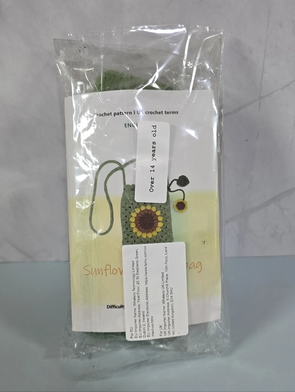 DIY Sunflower Crossbody Phone Bag Crochet For Beginners All Tools Included New